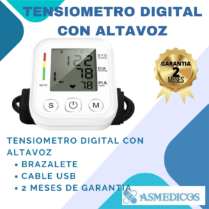 TENSIOMETRO DIGITAL CON ALTAVOZ IMP BLANCO